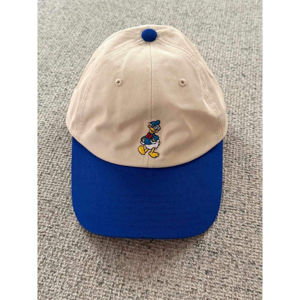 Disney Parks Donald Duck Walt Disney World Two Tone Cream Blue Baseball Hat Cap